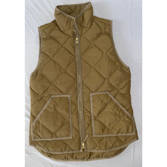 J Crew 92465 Down Quilted Puffer Vest Women's Size XS EUC! - Picture 1 of 5